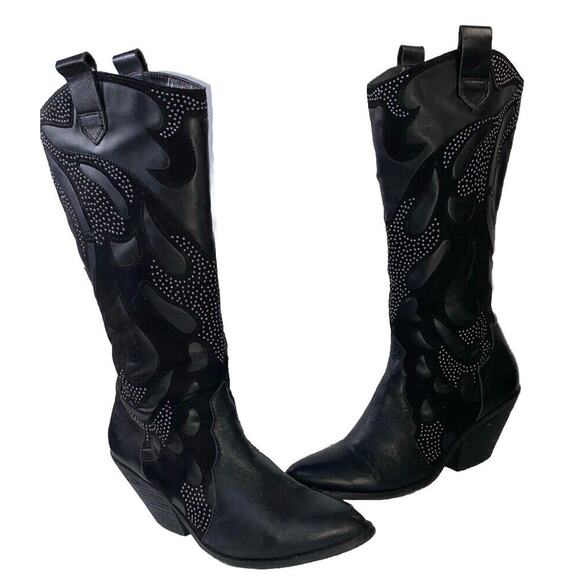 Carlos By Carlis Santana Axel Studded Western Boots 9.5 M $Retail $169 - Picture 3 of 11
